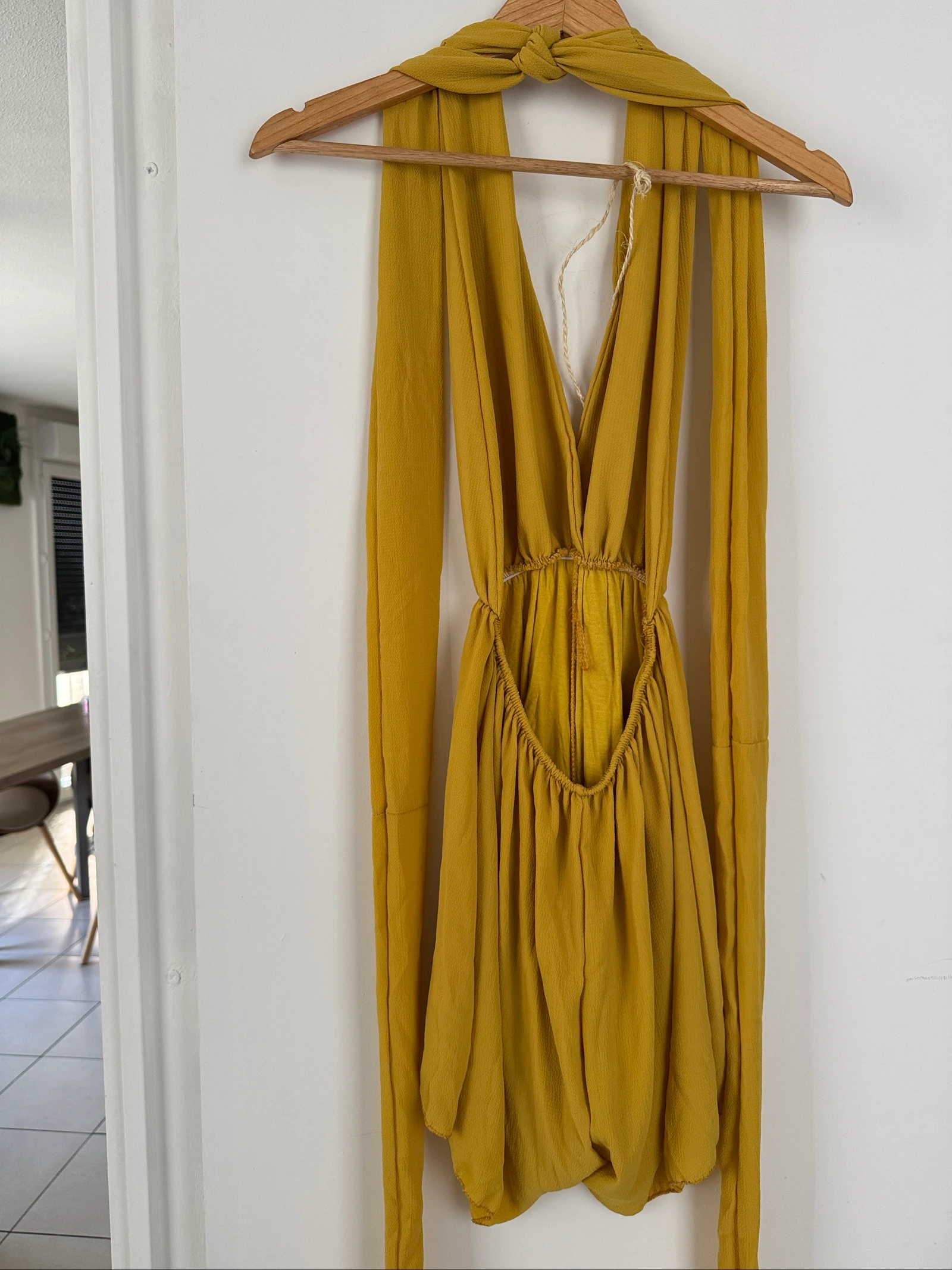 Combi short amarelo mostarda Made in Italy - Tamanho único S/M/L - Fluida e elegante – photo 3